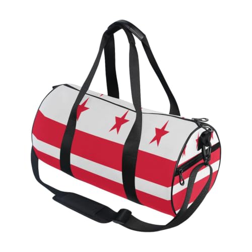 Bolsa de deporte redonda con diseño de Washington DC y estructura ligera de gran capacidad
