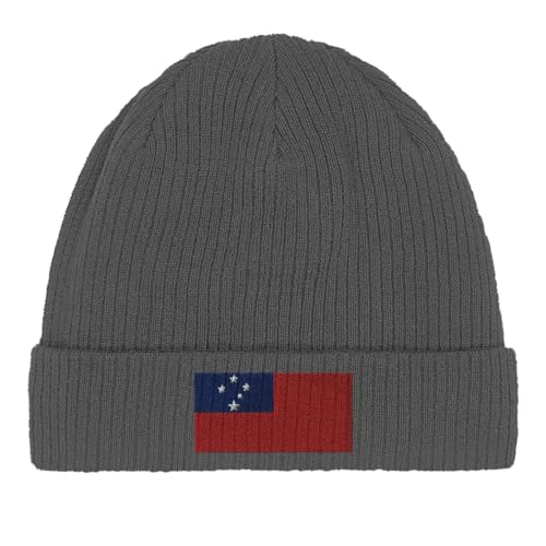 Bonnet en coton Drapeau des Samoa de qualité supérieure en maille douce