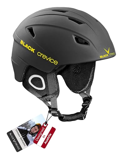Black Crevice Skihelm Kitzbühel, 9, 5 Größen, BCR143764 (Schwarz/Gelb, XL)
