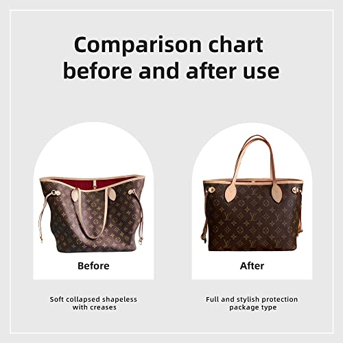 Dgaz Purse Organizer Insert Fits Lv Neverfull Mini/Pm/Mm/Gm Bags，Silk Bag Organizer，Luxury Handbag & Tote Shaper（Mm） #TOP3