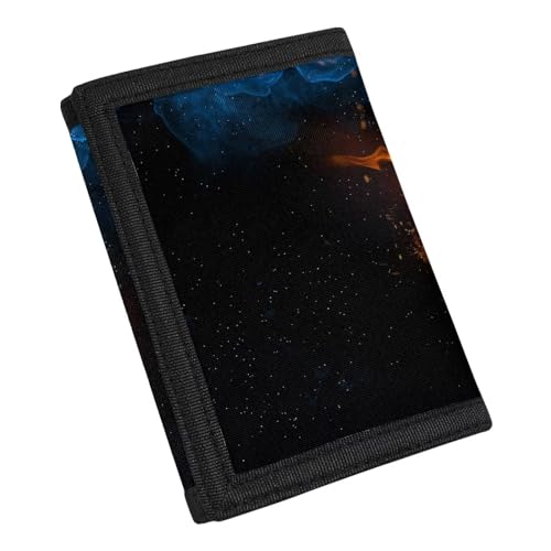 Basketball Fire Print Wallet ID Cards, Credit Cards, Coins, Cash Holder Purses for Boy3