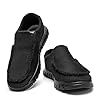 LANGFEUU Mens Slip On Loafers Moccasin Slippers Men Casual House Driving Shoes Breathable Lightweight Sneakers Black UK 11 #1