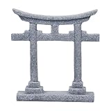 Ofggd Acuarios Torii Puerta Ornamento Acuarios Decoración Escondite de Piedra Casa Cueva Paisajismo Decoraciones para Bonsai Decoración del Hogar