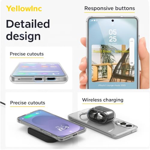 Image of Frosted Slim Matte Military Grade Drop Protection Frosted Lightweight Case Cover Compatible with Samsung Galaxy S25 Edge 5G (2025) (Hard PC Transparent with MagSafe)