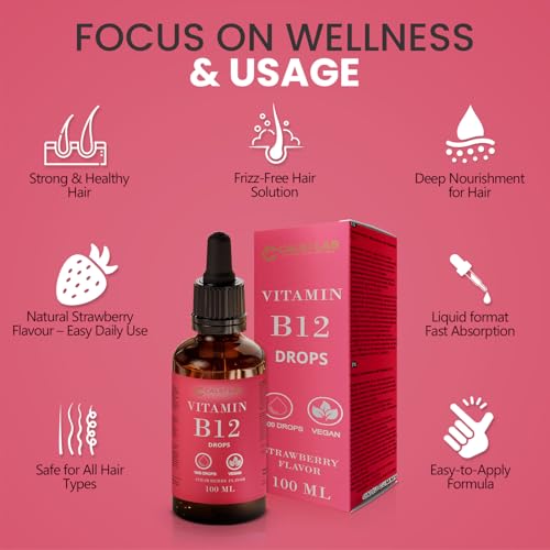 CALIU GUMMY Flüssige Vitamin B12 Tropfen | 100 ml | 500 mcg pro Tropfen Methylcobalamin & Adenosylcobalamin | Für Veganer & Vegetarier | Sublinguale Formel für maximale Absorption & Energie