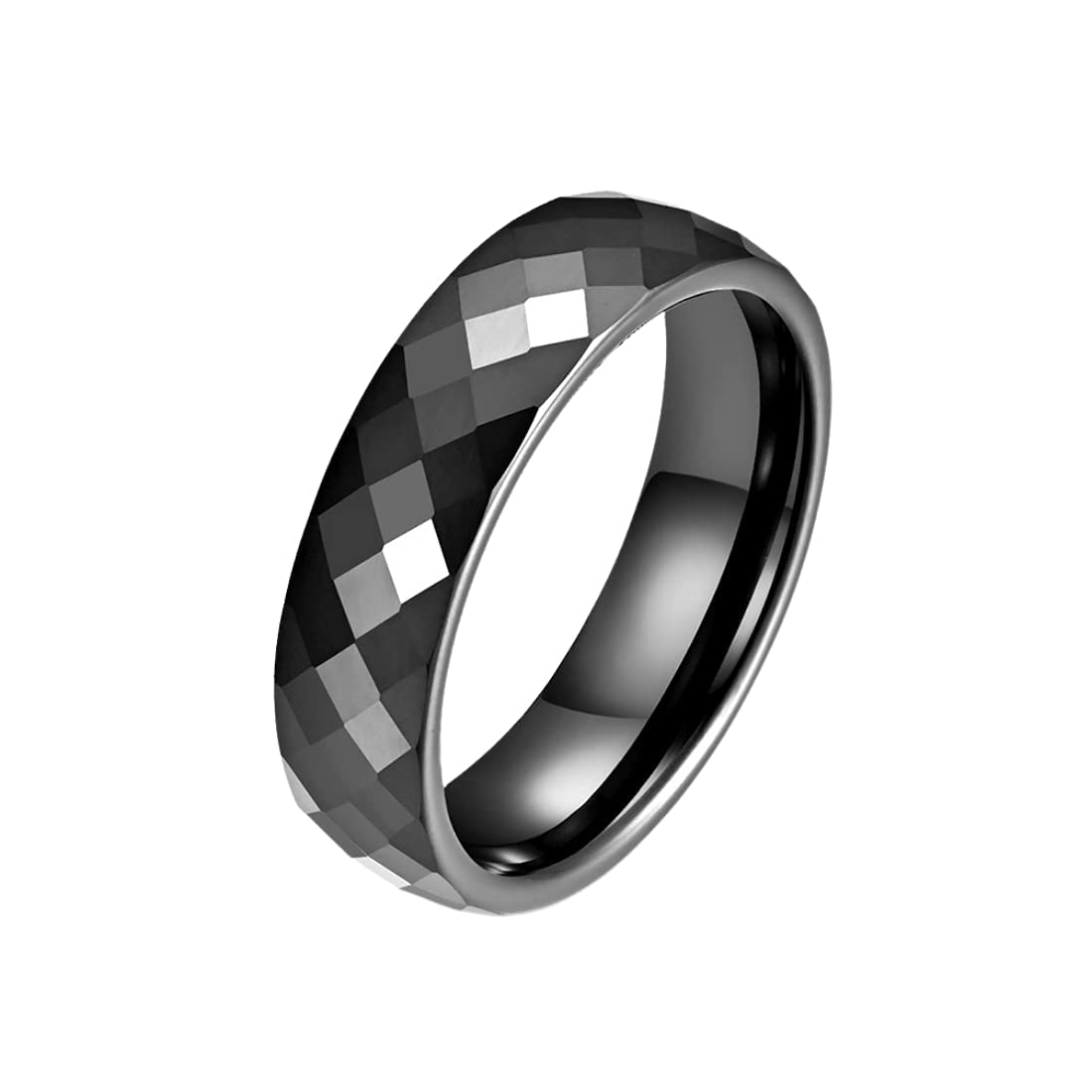 Rings for Men Black Band Ring Stainless Steel Ceramic Top Design Band Ring for Men and Boys.