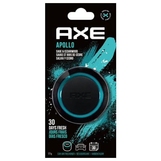AXE Car Air Freshener Gel Can - Odor Eliminator for Strong Odor - Long Lasting Fragrance & Effective Car Air Fresheners - Automotive Essential, 4.4 oz (Apollo, 1 Pack)