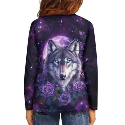 Image of Uourmeti Girls Graphic Tees Long Sleeve T Shirts for Teens Casual Tshirts Junior Sportswear Fall Tops