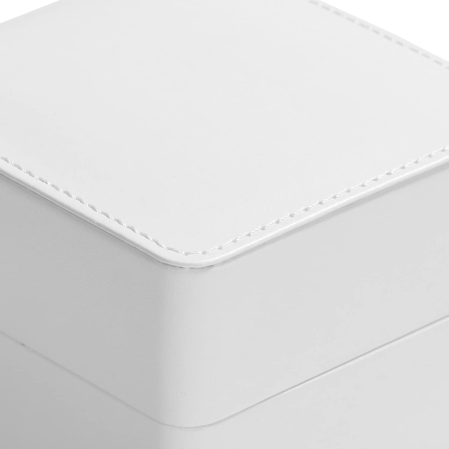 Oirlv Estuche Portátil para Relojes de Gamuza PU Cuero-Caja de Relojes-Organizador Viaje,para Aniversario y Cumpleaños(Blanco)