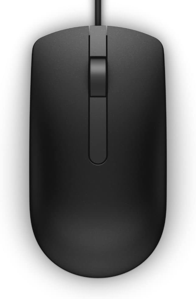 Dell MS116 - Mouse - Optical - 2 Buttons - Wired - USB - Black - Retail - for Inspiron 17R 57XX, 17R 7720, Latitude D630, Optiplex 50XX, 5250, 90XX, XPS One 27XX