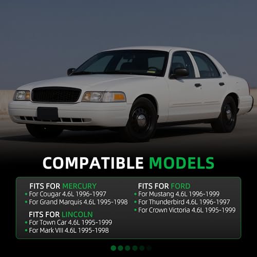 Riyhch Belt Tensioner Idler Pulley Assembly Set,For Ford Mustang Thunderbird Crown Victoria 4.6L 1995 1996 1997 1998 1999