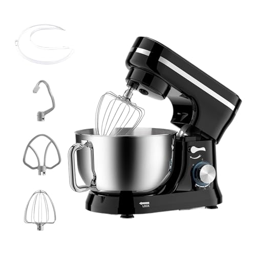 ERETYRET Batidora eléctrica de Cocina 380 W con tazón 4 Cuartos y 3 Accesorios, batidora 8 velocidades Cabezal inclinable for Masa, Pasteles repostería Gran Potencia Y Control Preciso