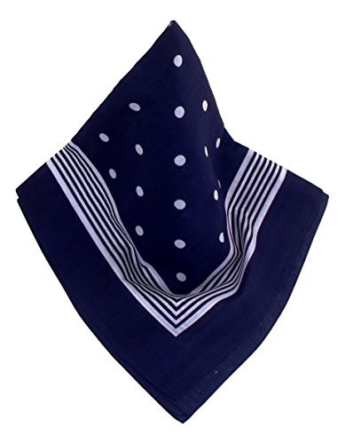 Nickituch mit Punkten in marine | Bandana aus 100% Baumwolle | 70 x 70 cm | Halstuch | Teichmann Cover