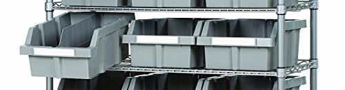 Seville Classics Commercial-Grade NSF Bins Storage System, Large (3-Pack), Gray