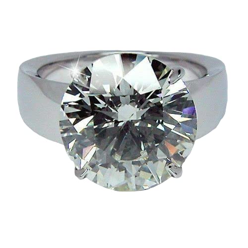Ssjewel 3 Ct Round Diamond Solitaire Men's Engagement Ring 14K White Gold Finish Wedding Ring Art Deco Aesthetic Ring Gift For Him