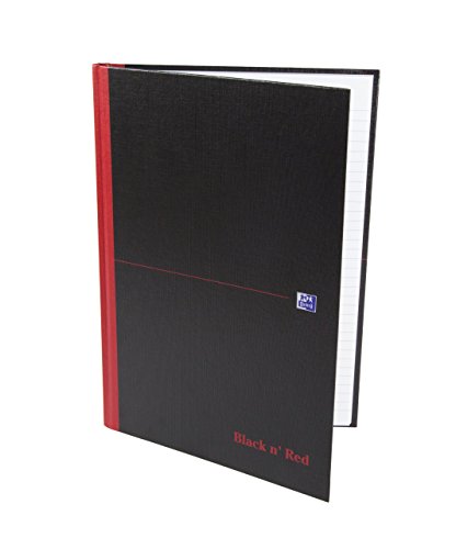 Oxford Black n' Red, A4 Notebook, Casebound, Hardback, 192 Pages, Single Notepad - Image 2