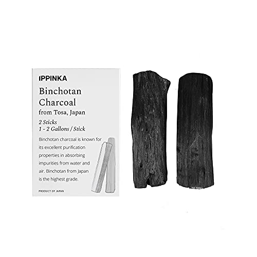 Binchotan Water Purifying Charcoal from TOSA, Japan - 2 Sticks, 1 Stick Filters Up 1-2 Gallons of Water
