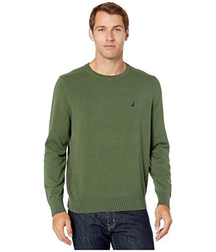 Nautica Solid Crew Neck Sweater Pine Forest XL