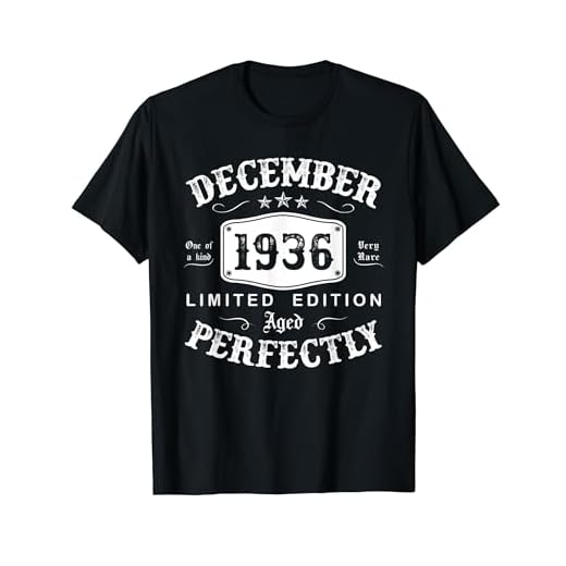 Vintage 1936 88 Años Cumpleaños Hombre Diciembre 1936 Camiseta
