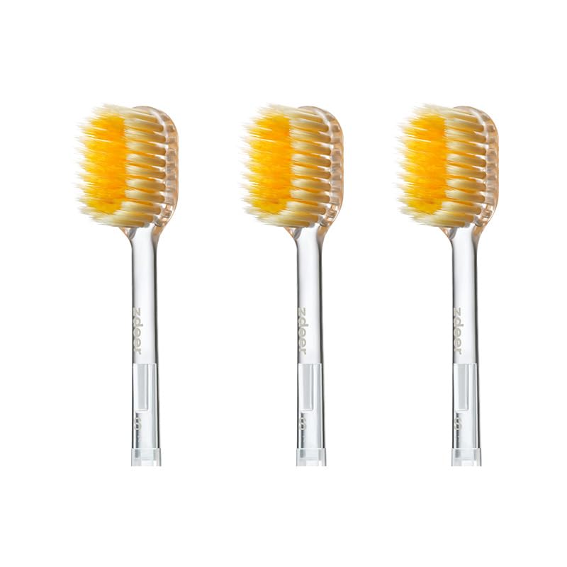 ZDEER Universal Replacement Heads for All ZDEER Soft Toothbrush– 3 Pack, Soft Bristles for Adults, Gum Care