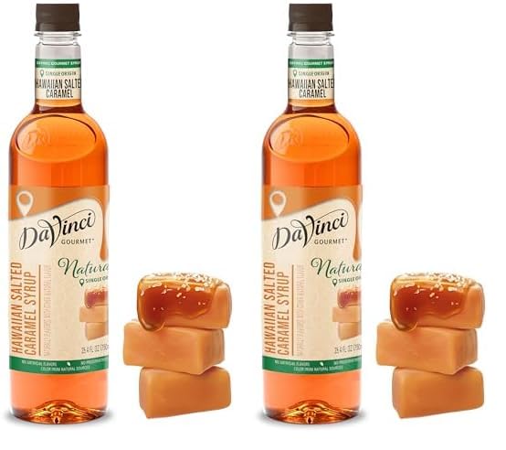 Image of DaVinci Gourmet Naturals Hawaiian Salted Caramel Syrup, 25.4 Fluid Ounce (Pack of 2)