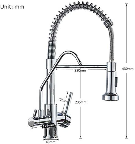 Grifo de Cocina con Filtro de Agua Grifo de Cocina con Filtro de 3 vías y rotación de 360 Grados Grifos de Agua Pura
