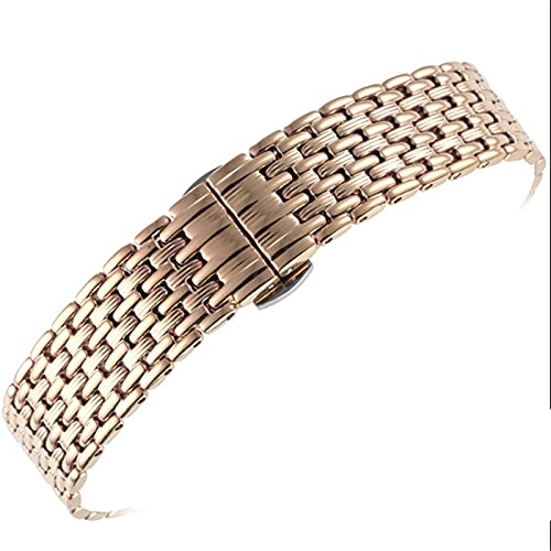 Bracelet en acier inoxydable EKSED maille milanaise argentée luxe pour montre 24mm