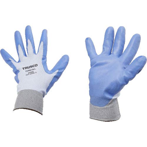 TRUSCO(トラスコ) 耐切創手袋 18G ポリウレタンコーティング Lサイズ TCRG18-L