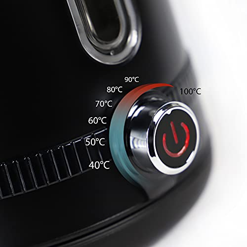 Impolio Retro Wasserkocher 1,7 L, Wasserkocher mit Temperatureinstellung, Wasserkocher Retro Vintage, Kettle Matt… - Image 6