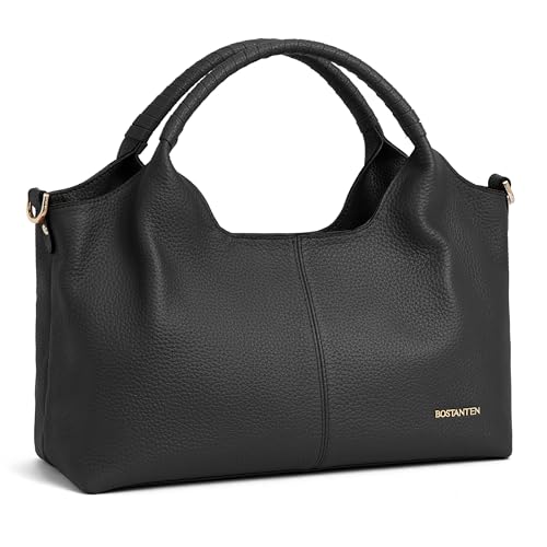Image of BOSTANTEN Genuine Leather Purses for Women Designer Handbags Crossbody Shoulder Bags Top Handle Satchel with Adjustable Strap