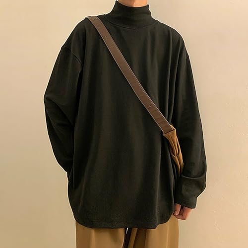 Oversized Sweatshirt for Men Half Turtleneck Long Sleeve Casual Pullover Tops Fashion Loose Thermal Winter Loungwear4