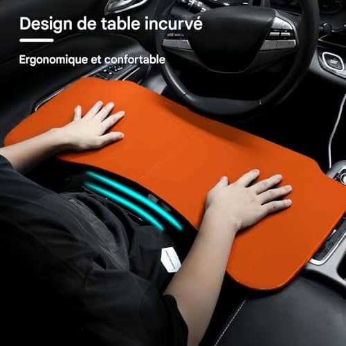 Support rangement pliable et tablette de voiture pour repas - 2