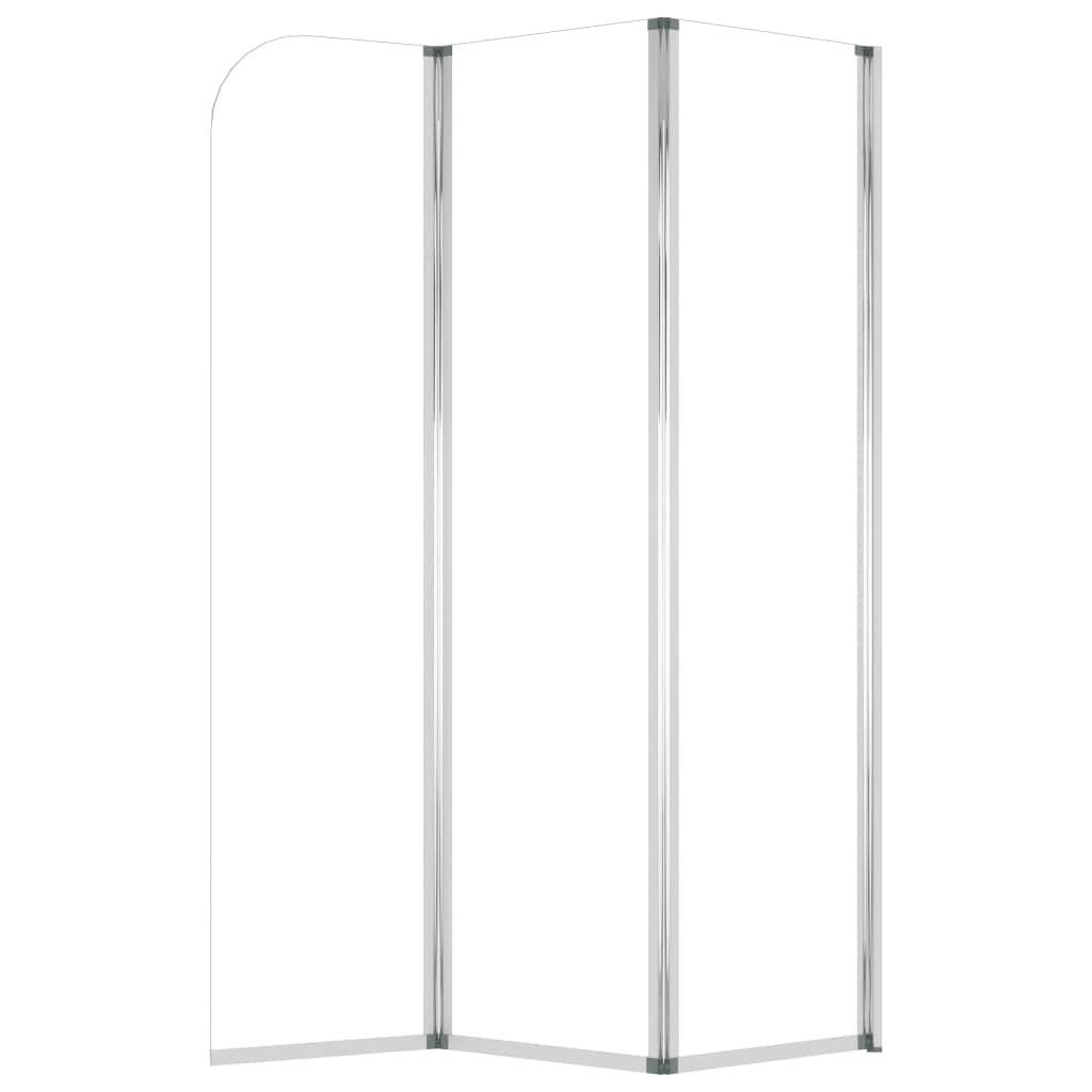 Kabiny prysznicowe 2 szt. 104 x 130 cm szkło hartowane przezroczyste | Składana konstrukcja, profile aluminiowe, łatwy montaż, do wanny