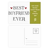 Best boyfriend ever Quote Heart Poetry Postcard Set Thanks Card Mailing Side 20pcs