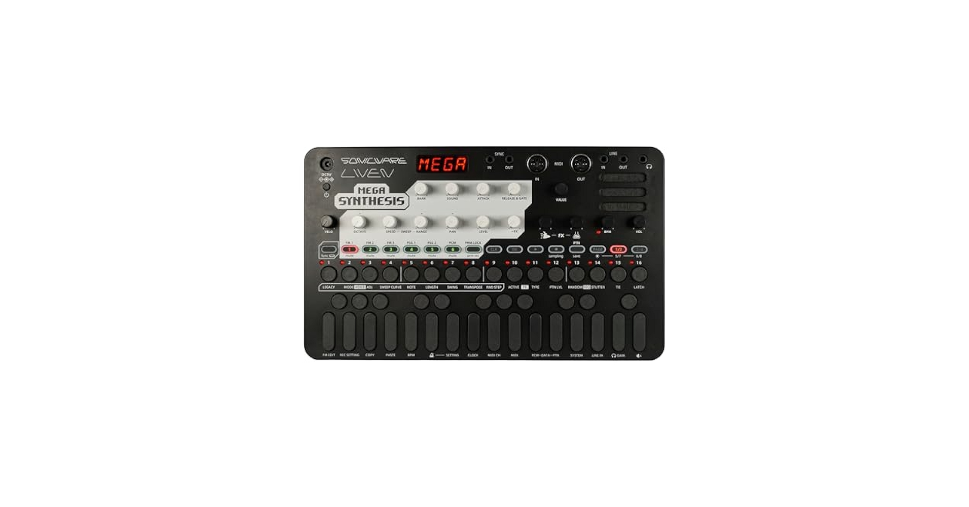DTM・DAW SONICWARE LIVEN MEGA SYNTHESIS LVN-070 Amazon.com: Sonicware Liven MEGA SYNTHESIS [Retro Game Music