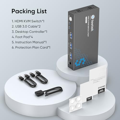 Hearvo STK-S7229H-A Usb 3.0 Hdmi Kvm Switch 1 Monitor 2 Computers, 8K@60Hz Kvm Switches thumb #7