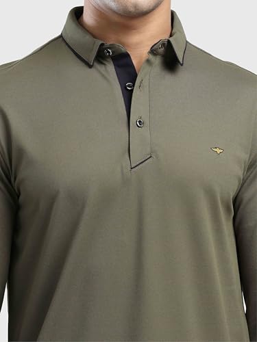 Image of STELLERS Men's Full Sleeve Polo T-Shirt | Premium Cotton | streatchable | Enzyme bio Washed | Feather Touch Feel | Sustainable