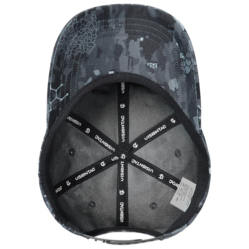 Image of Tactical Hat with Flag Patch Camo Military Army Hats Adjustable Trucker Baseball Cap Soft Top for Shooting