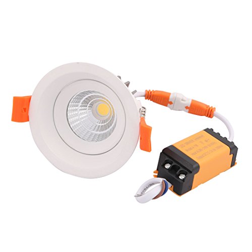 Aexit AC85-240V 7W Lighting fixtures and controls Ceiling Spotlight Lamp Downlight Recessed Fixture w Driver 4000K