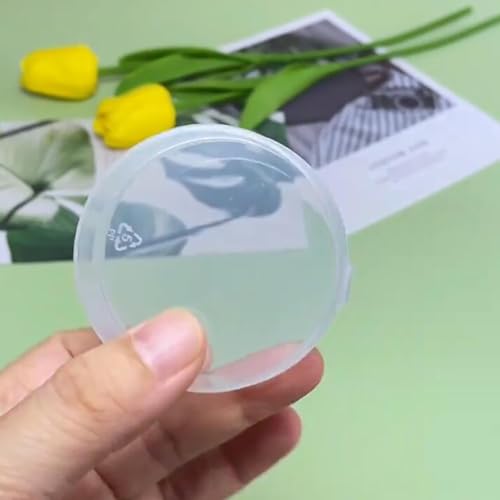 Image of 12 Pcs Clear Plastic Round Storage Jars, 1.7 oz D /2.32 x H /1.02 Inch Beads Storage Containers Box for Storage Small Items, Hardware, Buttons, Small Jewelry