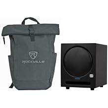 PreSonus Eris Sub 8BT Bundle Compact 8 in Powered Active Studio Subwoofer, Bluetooth 5.0, 50-Watt RMS Class AB Amplifier, Charcoal Laptop Backpack with Padded Pocket, 2-Items