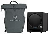PreSonus Eris Sub 8BT Bundle: Compact 8 in Powered Active Studio Subwoofer, Bluetooth 5.0, 50-Watt RMS Class AB Amplifier, Charcoal Laptop Backpack with Padded Pocket, 2-Items