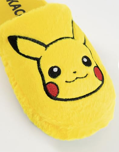 Pokemon Pikachu Adults Slippers | Unisex Pikachu Character Graphic Indoor Mules for Adults in Yellow | Pocket Monster Fur3