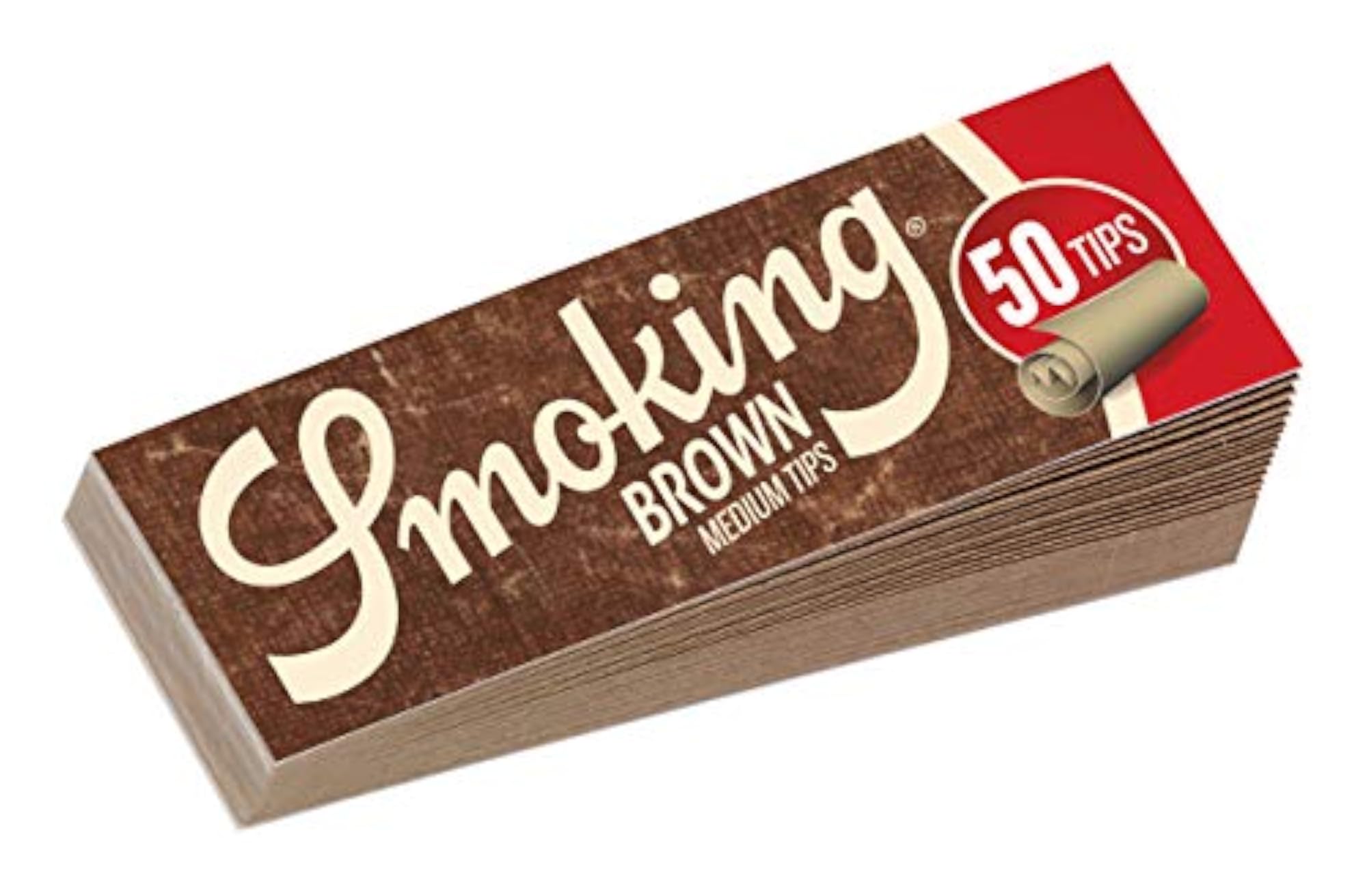 Brown Rolling Filter Tips/Roach Booklet, Pack of 5