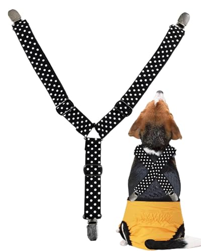 KEMUZ Mutandine Cane Femmina Calore,pannolini per cani femmina, Bretelle per Pannolini e Fasce per Cani, Bretelle per Pantaloni mestruali per Animali Domestici, Regolabili e con buona Elasticità