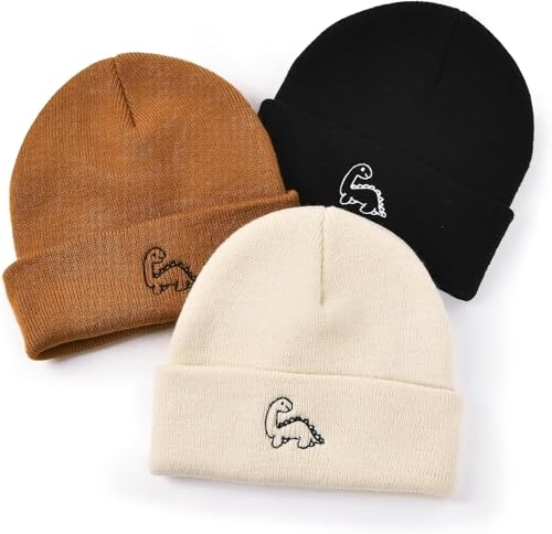 FURTALK - FURTALK Baby Beanie Cute Toddler Winter Hat Knit Boys Girls Warm 3 Pack Kids Embroidered Beanies Cap for 0-3 Years - -16%