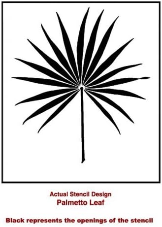 Palmetto Leaf Wall Stencil - Modern Wall Stencils for Painting Walls - Reusable Tropical Leaves Pattern for Room Makeover - Alternative to Wallpaper