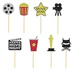 Theater Cupcake Toppers Cake Decoration for Birthday Movie Night Party Supplies Food Pick - Set of 24 - Image 4