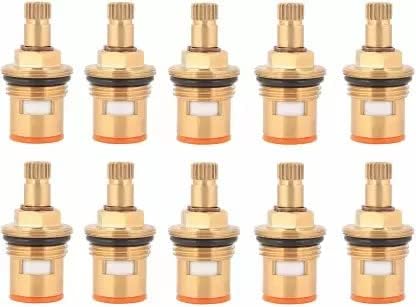 Filox Brass Ceramic Disc Cartridge Quarter Turn 1/2-inch for Hot and Cold Bathroom Kitchen Tap Faucet Valve - Set of 10 Nos Aerator Foam Flow Faucet (Built-in Installation Type) (B0CK4W4997) Amazon Price History, Amazon Price Tracker