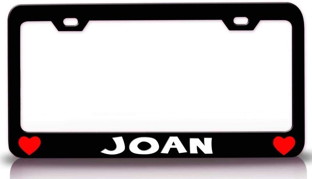 Joan Male Name Metal Car SUV Truck License Plate Frame Bl m82